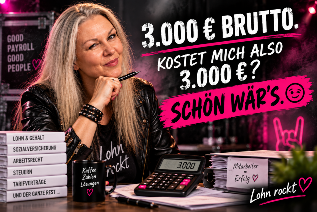 Sabine Schulz Lohn rockt Arbeitgeberkosten: Was 3.000 € brutto wirklich kosten